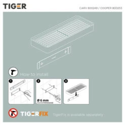 Tiger Planchet Carv 28 Cm Zwart -Thuis Badkamer 123 2829