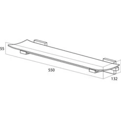 Tiger Planchet Zenna Chroom/Wengé -Thuis Badkamer 123 2863