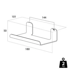 Tiger Planchet Colar 18 Cm Zwart -Thuis Badkamer 123 2938