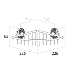 Tiger Ivy Hoekkorf Chroom/wit -Thuis Badkamer 123 2992