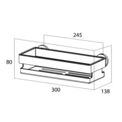 Tiger Noon Douchemand 30 X 8 X 13,8 Cm Chroom -Thuis Badkamer 123 3010