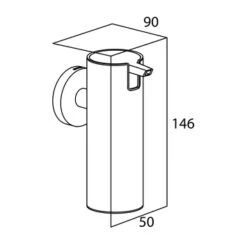Tiger Zeepdispenser Boston Klein Hangend RVS -Thuis Badkamer 123 3126