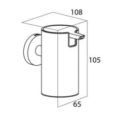 Tiger Zeepdispenser Boston Groot Hangend RVS -Thuis Badkamer 123 3174
