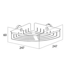 Tiger Hoekkorf Boston Groot Chroom -Thuis Badkamer 123 3247