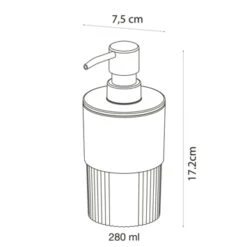 Sealskin Zeepdispenser Brave Staand Donkerroze -Thuis Badkamer 123 3358