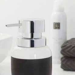 Sealskin Zeepdispenser Sphere Porcelein Zwart -Thuis Badkamer 123 3374
