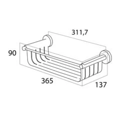 Tiger Wandkorf Boston RVS -Thuis Badkamer 123 3505