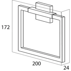 Tiger Zenna Handdoekring Chroom/wenge -Thuis Badkamer 123 3561