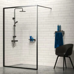 Tiger Douchemand Met Handdoekhouder Caddy Zw -Thuis Badkamer 123 3585