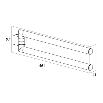 Tiger Handdoekrek Nomad Met Draaibare Armen Zwart 5 Tiger Handdoekrek Nomad Met Draaibare Armen Zwart - Afbeelding 3