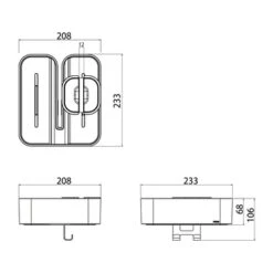 Tiger Douchemand Voor Douchewand 2-store Zwart -Thuis Badkamer 123 3638