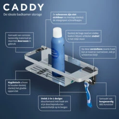 Tiger Douchemand Met Haak Caddy Chroom -Thuis Badkamer 123 3682