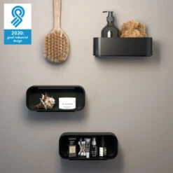 Tiger Wandrek/douchemand 2-store 25cm Zwart -Thuis Badkamer 123 3709