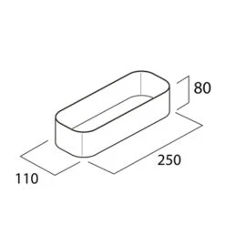 Tiger Wandrek/douchemand 2-store 25cm Zwart -Thuis Badkamer 123 3713