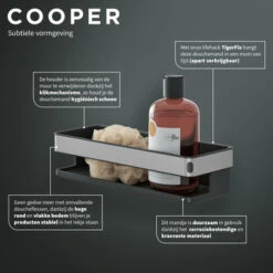 Tiger Douchemand Cooper 28 Cm RVS/zwart -Thuis Badkamer 123 3721