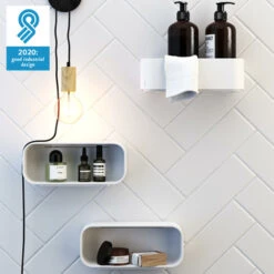 Tiger Wandrek/douchemand 2-store 25cm Wit -Thuis Badkamer 123 3737