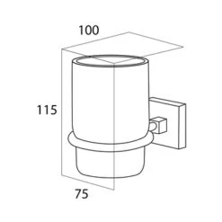 Tiger Bekerhouder Melbourne Hangend Met Beker Chroom -Thuis Badkamer 123 3803