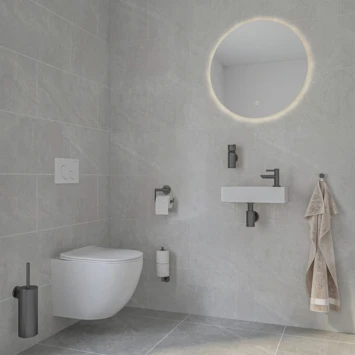 Marho Zeepdispenser Luxor Gun Metal 3 Marho Zeepdispenser Luxor Gun Metal - Afbeelding 2