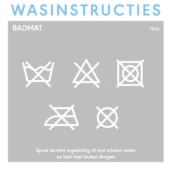 Sealskin Badmat Woodblock Teak 90x52 Cm -Thuis Badkamer 123 400