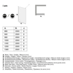 Sealskin Inloopdouche I AM A3 138x200 Cm RVS -Thuis Badkamer 123 4001