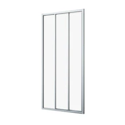 Sealskin Hooked Driedelige Schuifdeur 100x200 Cm, 6 Mm Helder Veiligheidsglas Met Antikalklaag Zilver Hoogglans -Thuis Badkamer 123 4055