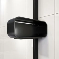 Sealskin Inc. Inloopdouche Type A3 120x200 Cm Met Douchemand, 8 Mm Helder Veiligheidsglas Met Antikalklaag Mat Zwart -Thuis Badkamer 123 4409