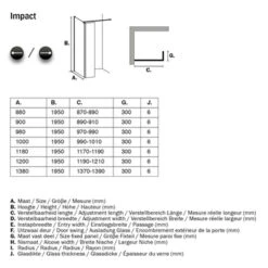 Sealskin Inloopdouche Impact A1 98x30x195 Cm Chroom -Thuis Badkamer 123 4433