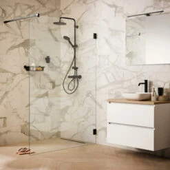 Sealskin Inloopdouche I AM A3 100x200 Cm Zwart -Thuis Badkamer 123 4481