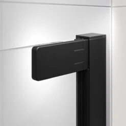 Sealskin Inc. Tweedelige Hoekinstap 90x90x200 Cm, 8 Mm Helder Veiligheidsglas Met Antikalklaag Mat Zwart -Thuis Badkamer 123 4550