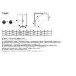 Sealskin Swingdeur Voor Hoekinstap Impact 100x195 Cm Chroom -Thuis Badkamer 123 4633