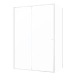 Sealskin Contour Schuifdeur Met Zijwand 120x90x200 Cm, 6 Mm Helder Veiligheidsglas Met Antikalklaag Mat Wit -Thuis Badkamer 123 4637