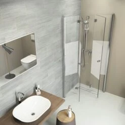 Sealskin Douchecabine Code Hoekinstap Vouwdeur 100x197 Cm Met Gesatineerde Band