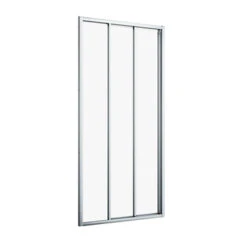 Sealskin Hooked Driedelige Schuifdeur 95x200 Cm, 6 Mm Helder Veiligheidsglas Met Antikalklaag Zilver Hoogglans -Thuis Badkamer 123 4699