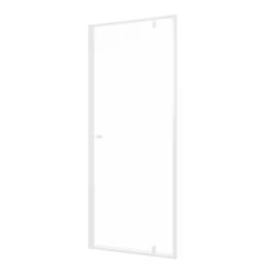 Sealskin Contour Draaideur Voor Nis 90x200 Cm, 6 Mm Helder Veiligheidsglas Met Antikalklaag Mat Wit -Thuis Badkamer 123 4717