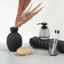 Sealskin Badmat Woodblock 60x60cm Zwart -Thuis Badkamer 123 485