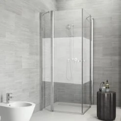 Sealskin Douchecabine Code Hoekinstap 4-delig 100x197 Cm Met Gesatineerde Band