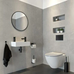 Tiger Toiletrolhouder Noon Met Planchet Zwart 9 Tiger Toiletrolhouder Noon Met Planchet Zwart -Thuis Badkamer 123 4963