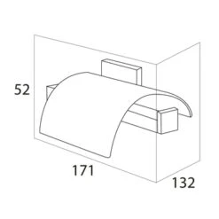 Tiger Toiletrolhouder Items Met Klep Chroom -Thuis Badkamer 123 5016