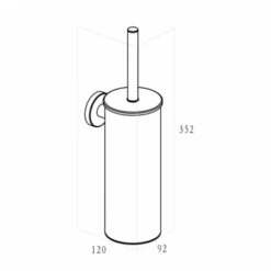 Marho Toiletborstelhouder Luxor Zwart -Thuis Badkamer 123 5136