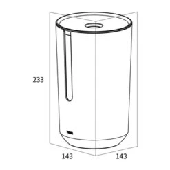 Tiger Reserverolhouder TESS Met Deksel Vrijstaand Blauw/zwart -Thuis Badkamer 123 5190