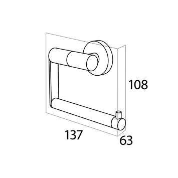 Tiger Toiletrolhouder Boston Hangend Chroom 7 Tiger Toiletrolhouder Boston Hangend Chroom - Afbeelding 5
