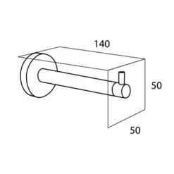 Tiger Reserverolhouder Boston Hangend Chroom -Thuis Badkamer 123 5235