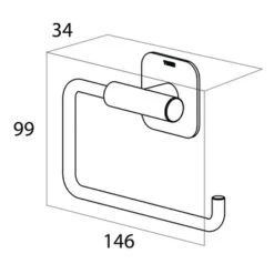 Tiger Toiletrolhouder Colar Chroom -Thuis Badkamer 123 5259