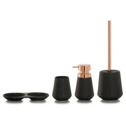 Sealskin Toiletborstelhouder Conical Porselein Zwart -Thuis Badkamer 123 5268