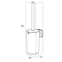 Tiger Carv Toiletborstel Met Houder Zwart -Thuis Badkamer 123 5278