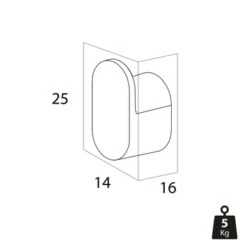 Tiger Handdoekhaak Carv Klein Zwart -Thuis Badkamer 123 5311