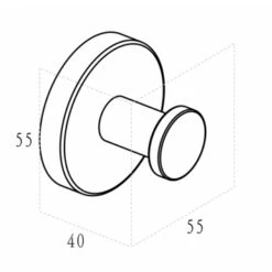 Marho Handdoekhaak Luxor Groot Brons Koper -Thuis Badkamer 123 5328