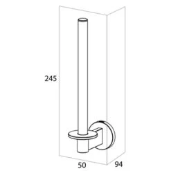 Tiger Reserverolhouder Noon Zwart -Thuis Badkamer 123 5352