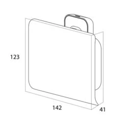 Tiger Toiletrolhouder Carv Met Klep Zwart -Thuis Badkamer 123 5357