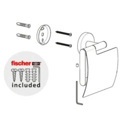 Marho Toiletrolhouder Luxor Met Klep Gun Metal -Thuis Badkamer 123 5375